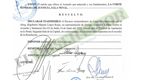 Proceso por millonario perjuicio por obras no ejecutadas concluye con condena firme a exintendente