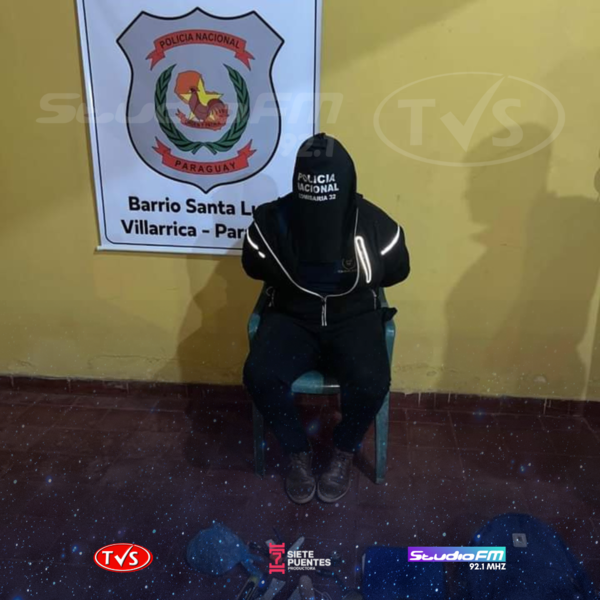 JOVEN DETENIDO CON COCAÍNA TRAS INTENTO DE FUGA DE MOTEL EN VILLARRICA - TVS
