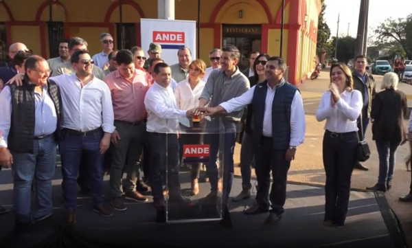 Inauguran obras de refuerzo del sistema de iluminación pública en Caazapá - ADN Digital