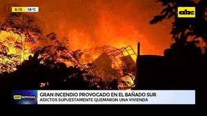 Bañado Sur: Gran incendio aparentemente provocado por adictos  - ABC Noticias - ABC Color