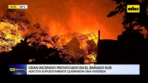 Bañado Sur: Gran incendio aparentemente provocado por adictos - ABC Noticias - ABC Color