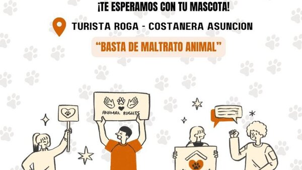 Marcha contra el maltrato animal en la Costanera De Asunción