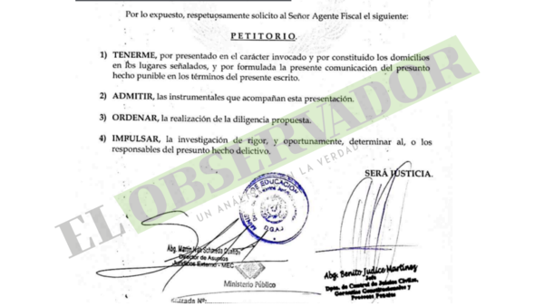 MEC solicita investigación ante indicios de filtración de pruebas para concurso docente
