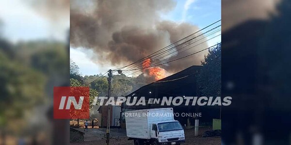 SE INCENDIÓ UN DEPÓSITO EN MAYOR OTAÑO - Itapúa Noticias