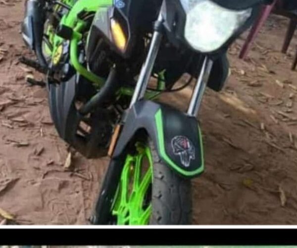 Hurtan motocicleta del patio de una casa
