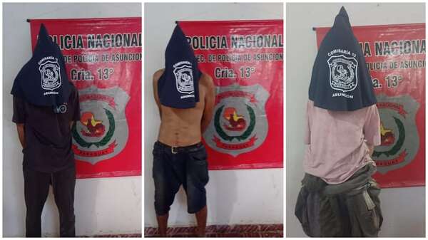 Tres personas aprehendidas tras hurto domiciliario en Asunción - Policiales - ABC Color