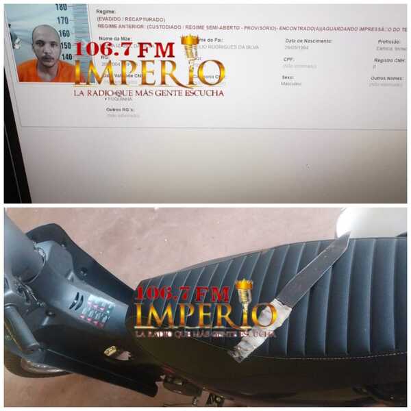 Brasileño con más de 60 antecedentes en su país es detenido con moto robada