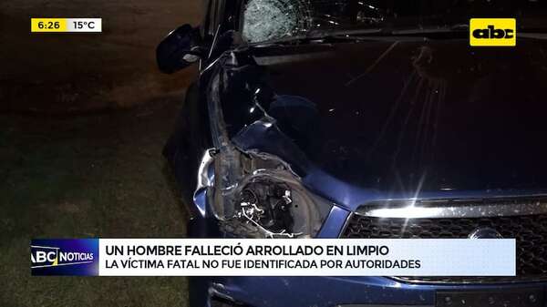 Limpio: Un hombre falleció arrollado tras ser embestido - ABC Noticias - ABC Color