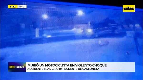 Video: Muere motociclista en violento choque - ABC Noticias - ABC Color