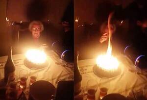 [VIDEO] ¡Socorro! Querían que los 95 de la abuela sean “imborrables” y ¡casi la incendian!