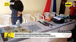 Operativo Guyrahũ: criminales vaciaban cuentas desde la cárcel de San Pedro - ABC Noticias - ABC Color