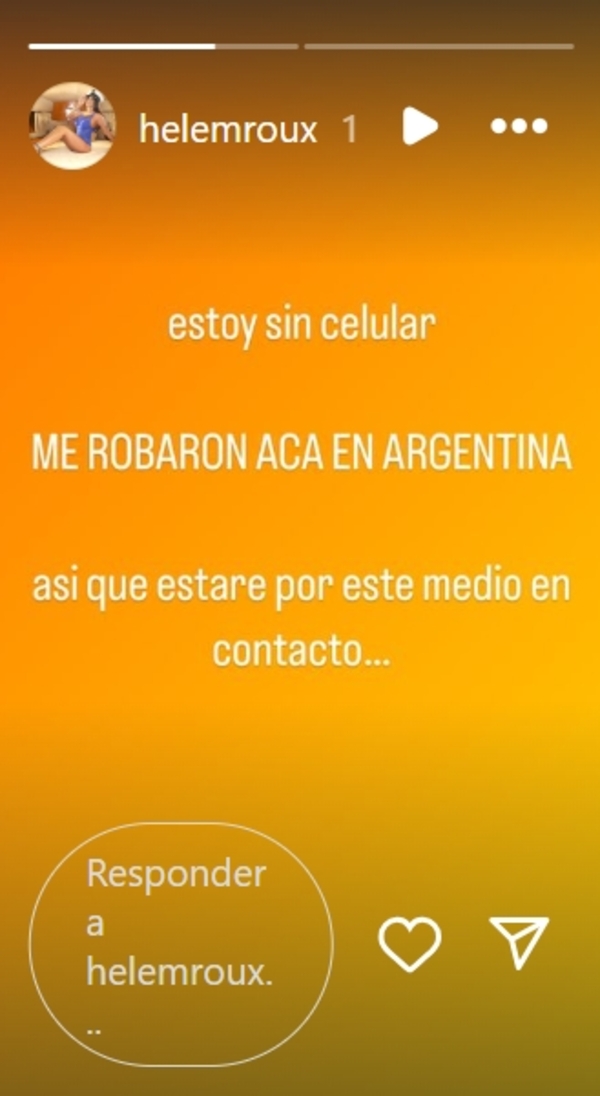 Helem Roux sufrió un robo en Argentina - Teleshow