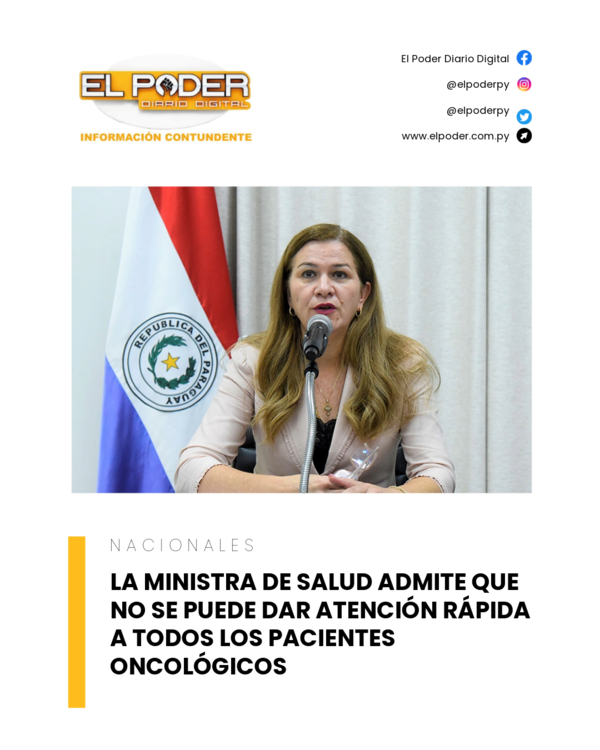 La ministra de Salud admite que no se puede dar atención rápida a todos los pacientes oncológicos
