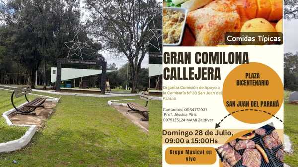 Gran comilona callejera este domingo a beneficio de la comisaría 33° en San Juan del Paraná