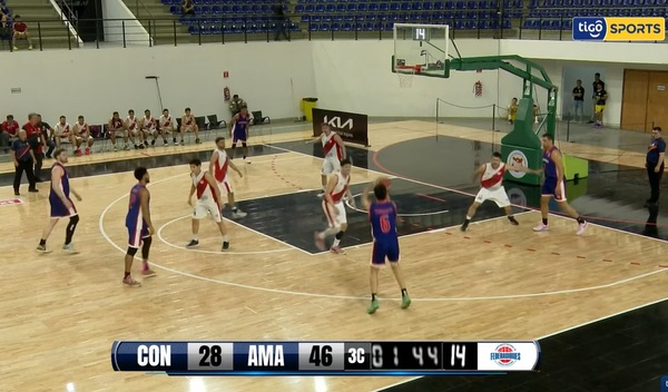 Básquetbol. Amambay le gana a Concepción y encabeza la tabla del Grupo A