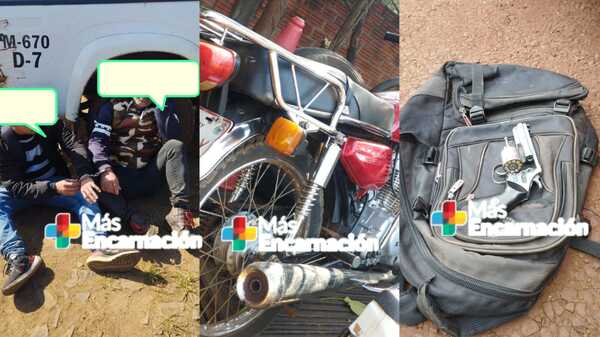 Policía sorprende a hombres armados en el barrio María Florencia de Encarnación.