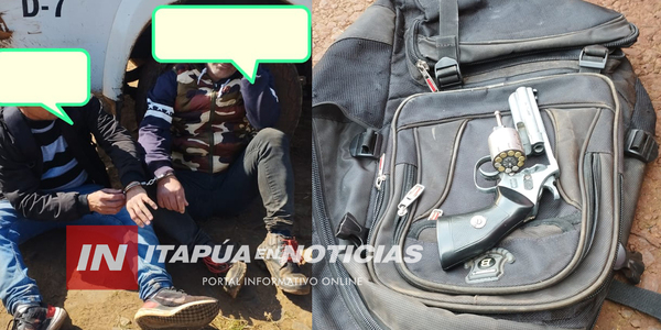 DOS SUJETOS APREHENDIDOS Y LA INCAUTACIÓN DE UN ARMA EN ENCARNACIÓN - Itapúa Noticias