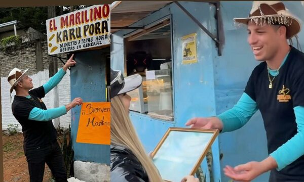 [VIDEO] Marilina se encontró con su fan que hasta a su copetín le puso Marilino