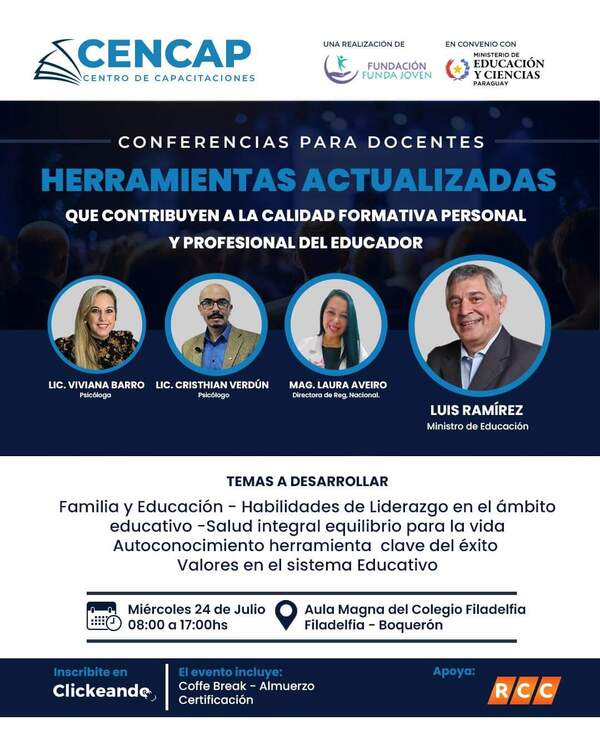 Ministro de Educación llegará al Chaco para inaugurar Conferencia Educativa dirigido a docentes de la región