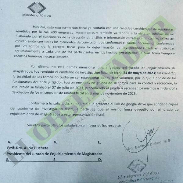 La denuncia de Retamozo ante la Fiscalía contenía elementos inexactos, dice informe al Jurado
