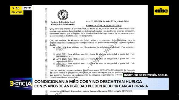 Video: Condicionan a médicos y no descartan huelga - ABC Noticias - ABC Color
