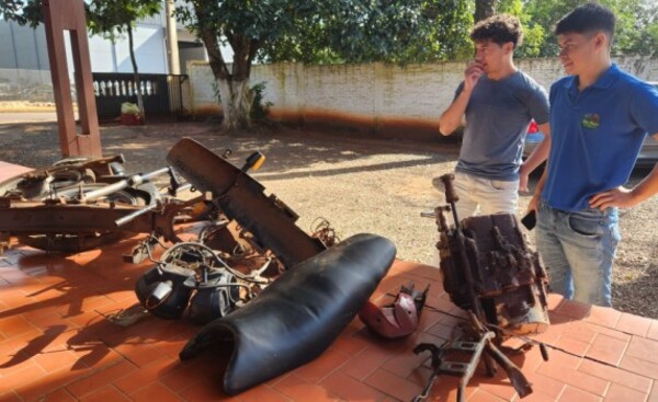 Aprehenden a ladrón y recuperan motos, una de ellas ya desarmada