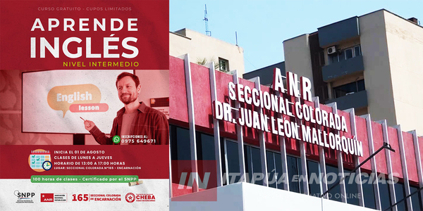 SECCIONAL COLORADA DE ENCARNACIÓN INICIA CURSO DE INGLÉS INTERMEDIO EL 1 DE AGOSTO - Itapúa Noticias