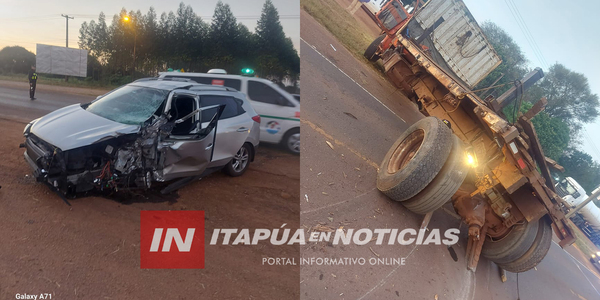 CUANTIOSOS DAÑOS MATERIALES TRAS COLISIÓN EN TRINIDAD - Itapúa Noticias