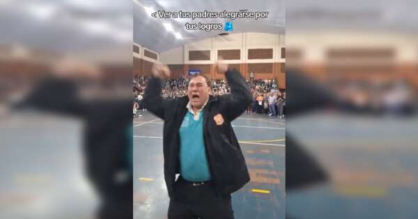 Diario HOY | Efusivo festejo de un padre tras ingreso de su hijo a la universidad se vuelve viral