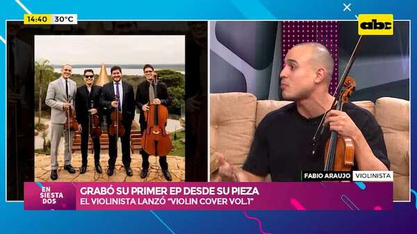 “Violin Cover Vol.1″: Fabio Araujo grabó su primer EP desde su pieza - Ensiestados - ABC Color