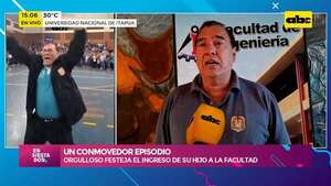 Video: la historia detrás del video viral de un padre festejando el ingreso de su hijo a la facultad - Ensiestados - ABC Color