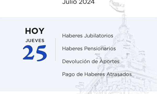 Jubilados y pensionados de la Caja Fiscal cobran hoy sus haberes de julio
