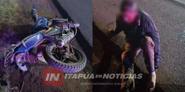 CHOQUE ENTRE MOTOCICLISTAS DEJÓ DOS LESIONADOS SOBRE LA RUTA PY06 - Itapúa Noticias