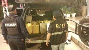 Decomisan combustible de aparente contrabando sobre la Ruta PY06