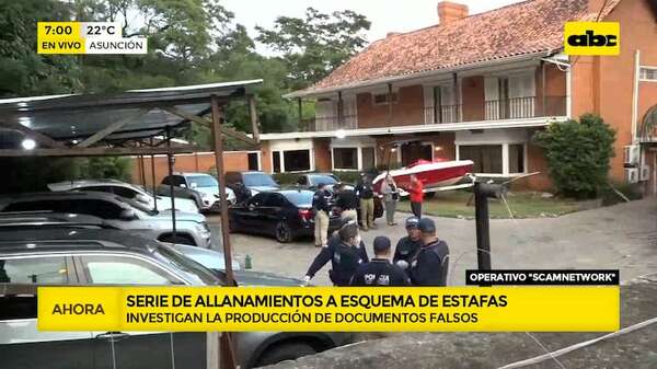 Operación “Scam Network”: realizan serie de allanamientos a esquema de estafas - ABC Noticias - ABC Color