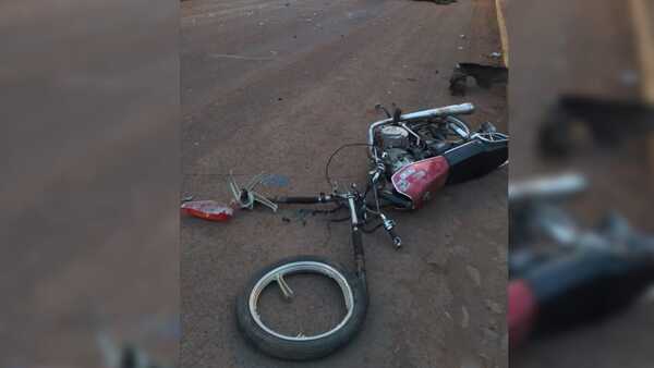 Accidente de tránsito dejó herido a motociclista en Capitán Miranda