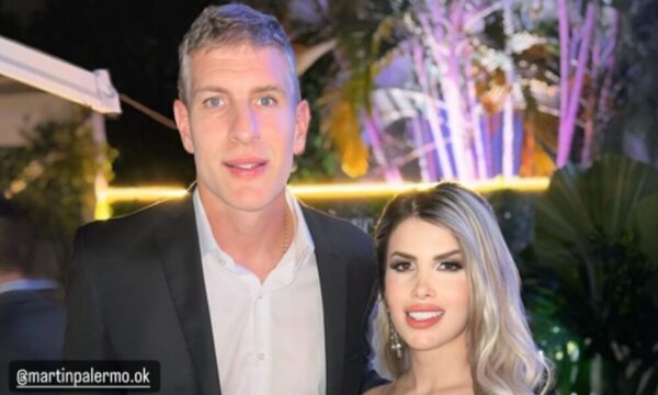 La maína del Olimpia chuchicheó con Martín Palermo en la farra de aniversario