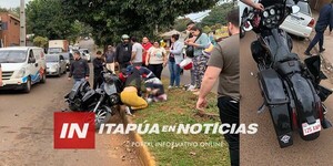CAMIONETA SE QUEDÓ SIN FRENOS Y ATROPELLÓ A DOS MOTOCICLISTAS EN ENCARNACIÓN - Itapúa Noticias