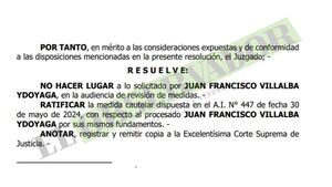 Juez rechaza flexibilizar permiso para trabajar otorgado a Juan Villalba