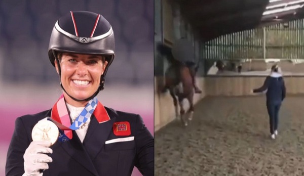 ¡De patitas a la calle! Rajaron de las Olimpiadas a la campeona en doma por un video donde garrotea a su caballo