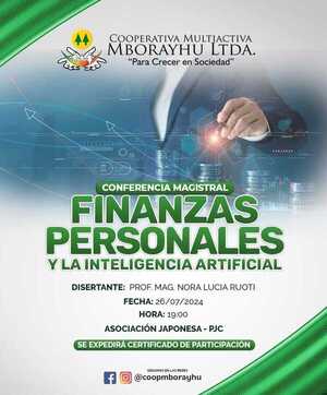 Cooperativa Mborayhu Ltda. ofrece conferencia magistral sobre "Finanzas personales y la inteligencia artificial"