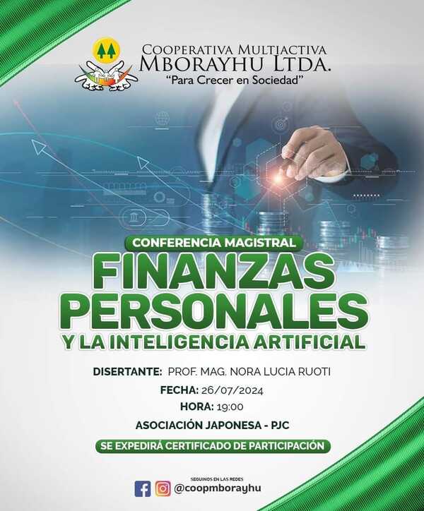 Cooperativa Mborayhu Ltda. ofrece conferencia magistral sobre "Finanzas personales y la inteligencia artificial"