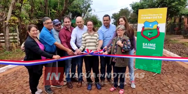 INAUGURARON DE IMPORTANTE TRAMO DE PAVIMENTO EN CAMBYRETÁ - Itapúa Noticias