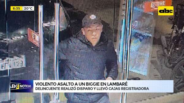 Lambaré: Delincuente realizó disparos y llevó cajas registradoras de local comercial - ABC Noticias - ABC Color