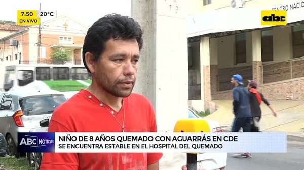CDE: niño de 8 años fue quemado con aguarrás - ABC Noticias - ABC Color