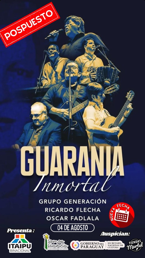 Ante alerta por lluvias y tormentas, se posterga el concierto “Guarania Inmortal” - trece