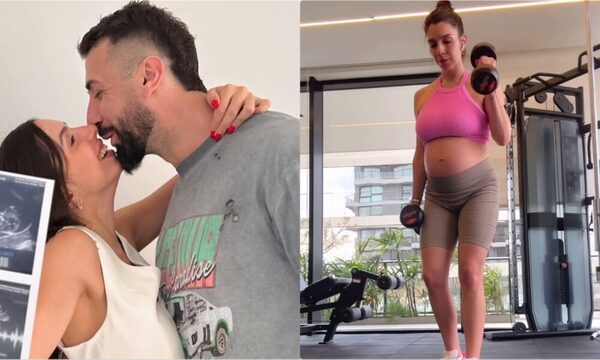 [VIDEO] ¡Doña de Lucas Pratto cuenta el porqué levanta pesas con pancita de embarazada!