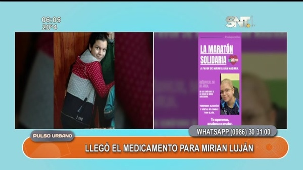Mirian Luján ya cuenta con medicamento - SNT