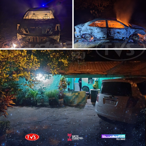 ROBO AGRAVADO EN CORONEL BOGADO: CUATRO ASALTANTES HUYEN TRAS INCENDIAR AUTOMÓVIL - TVS