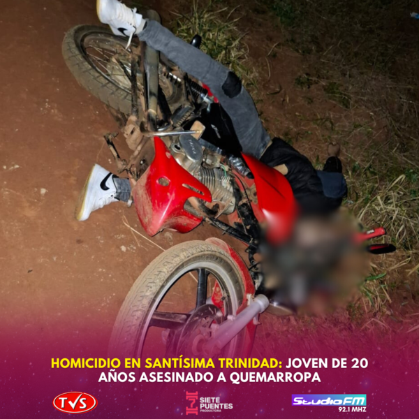 HOMICIDIO EN SANTÍSIMA TRINIDAD: JOVEN DE 20 AÑOS ASESINADO A QUEMARROPA - TVS